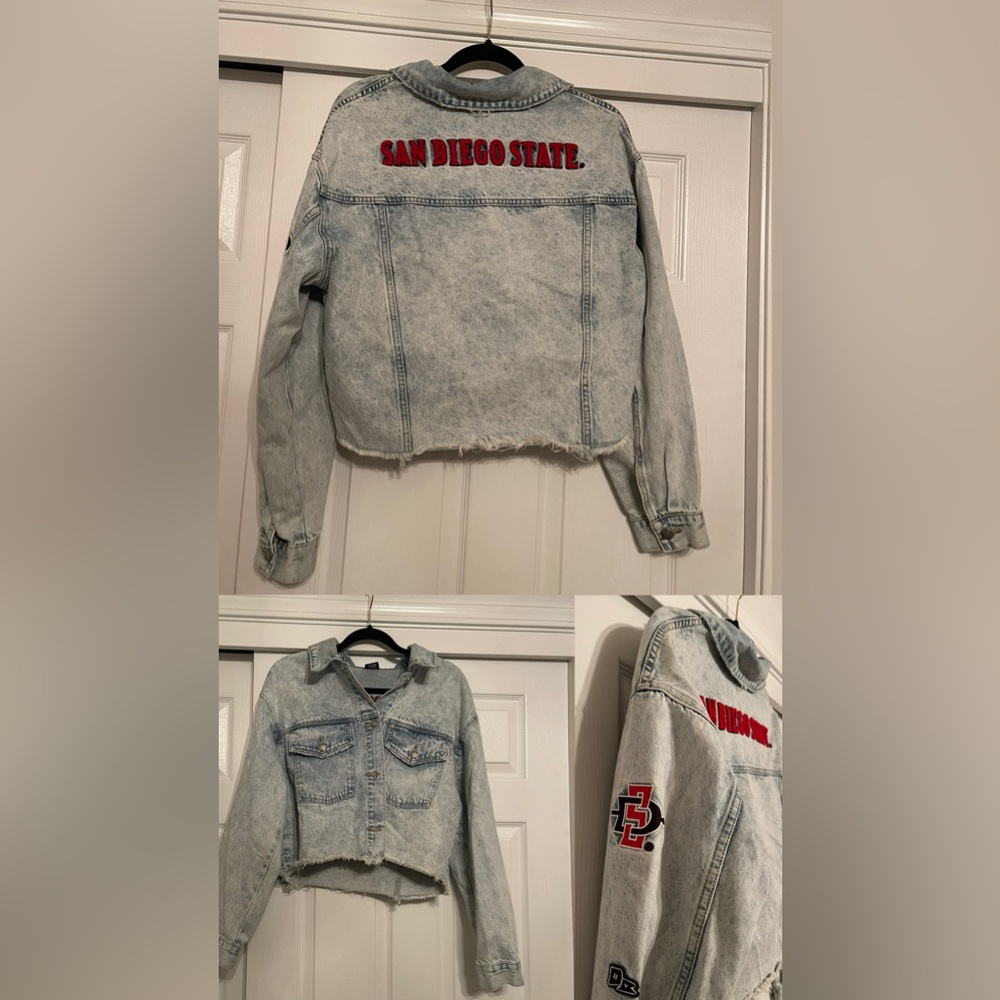 HYPE AND VICE SAN DIEGO STATE JACKET SIZE LARGE WORN ONCE